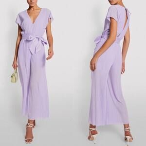 NWT Alice + Olivia Mitsue Gaucho Jumpsuit in Lavender Size 8
